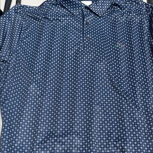 Greg Norman Collection Navy Blue Printed Polo Shirt